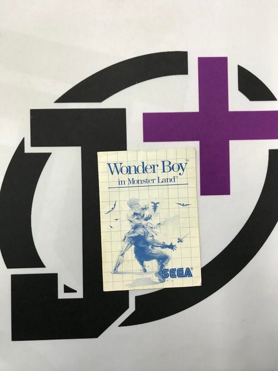 SMS WONDER BOY IN MONSTER LAND INSTRUCTION BOOKLET ENGLISH