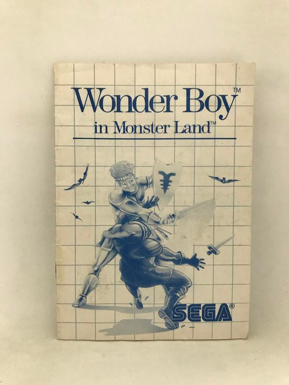 SMS WONDER BOY IN MONSTER LAND INSTRUCTION BOOKLET ENGLISH (usagé)