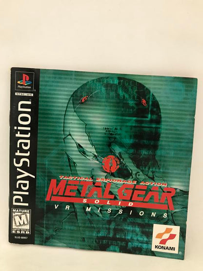 PS1 METAL GEAR SOLID VR MISSIONS INSTRUCTION BOOKLET ENGLISH (usagé)