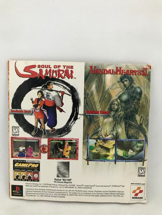 PS1 METAL GEAR SOLID VR MISSIONS INSTRUCTION BOOKLET ENGLISH (usagé)