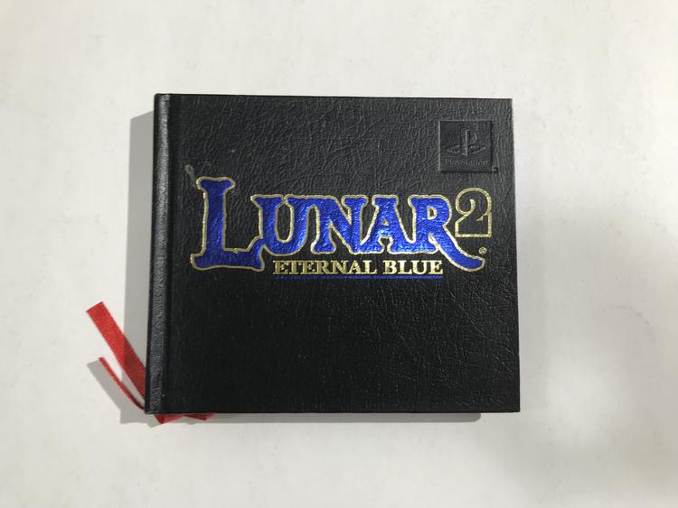 PS1 LUNAR 2 ETERNAL BLUE HARD BOOK INSTRUCTION BOOKLET + STRATEGY GUIDE ENGLISH