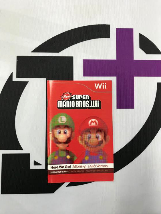 WII NEW SUPER MARIO BROS. INSTRUCTION BOOKLET TRILINGUAL (usagé)