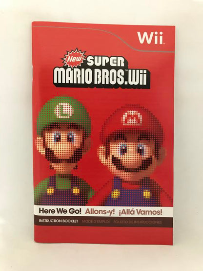 WII NEW SUPER MARIO BROS. INSTRUCTION BOOKLET TRILINGUAL