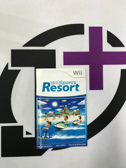 WII WII SPORTS RESORT INSTRUCTION BOOKLET TRILINGUAL (usagé)
