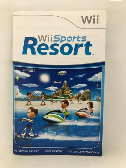 WII WII SPORTS RESORT INSTRUCTION BOOKLET TRILINGUAL (usagé)