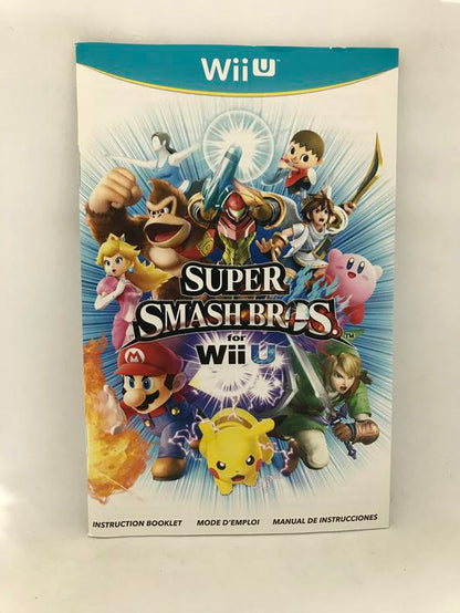 WIIU SUPER SMASH BROS. INSTRUCTION BOOKLET TRILINGUAL