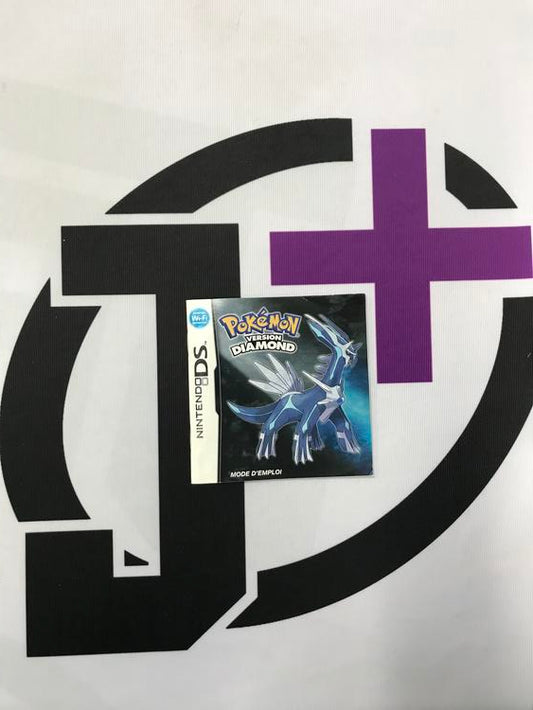 NDS POKEMON VERSION DIAMOND INSTRUCTION BOOKLET FRENCH (usagé)