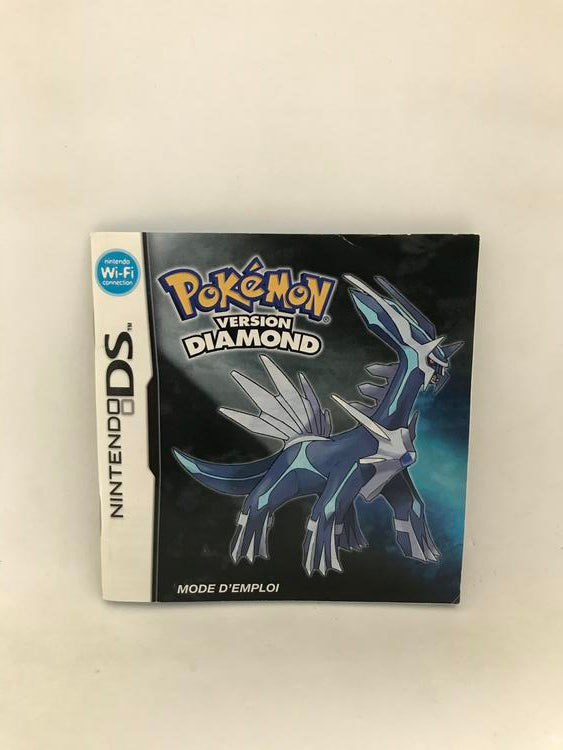 NDS POKEMON VERSION DIAMOND INSTRUCTION BOOKLET FRENCH