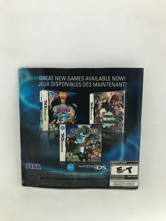 NDS INFINITE SPACE INSTRUCTION BOOKLET BILINGUAL (usagé)