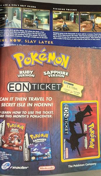 NINTENDO POWER GAMER MAGAZINE VOLUME 173 WITH POSTER & EON POKEMON TICKET - STAR WARS REBEL STRIKE ROGUE SQUADRON III