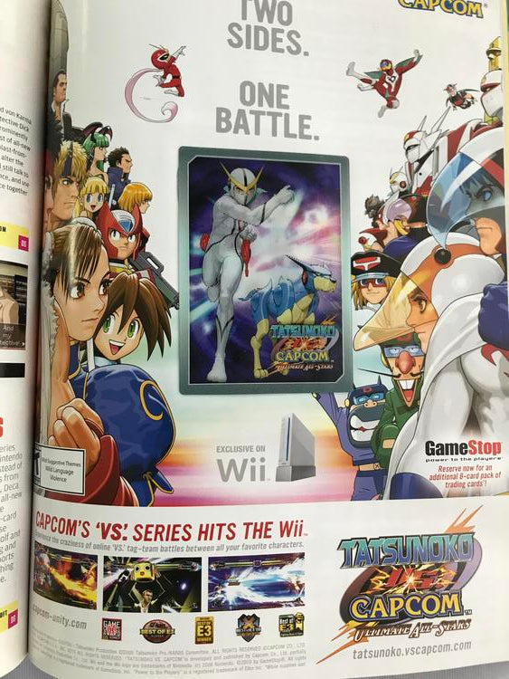 NINTENDO POWER GAMER MAGAZINE VOLUME 251 WITH POSTER & TATSUNOKO VS CAPCOM ULTIMATE ALL-STARS CARD - NBA JAM