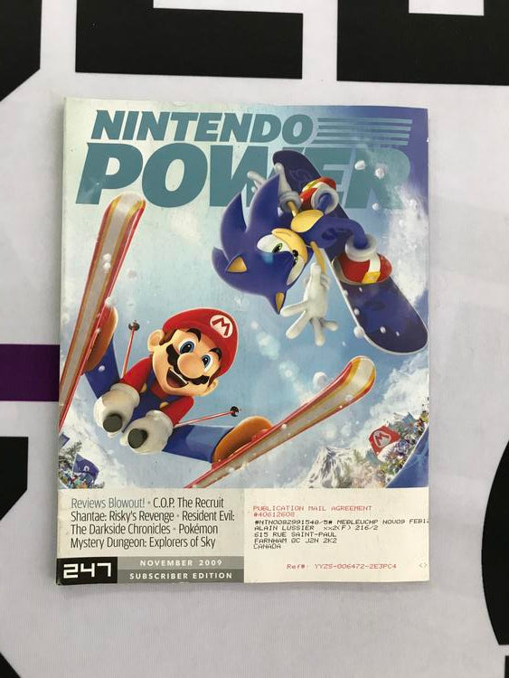 NINTENDO POWER GAMER MAGAZINE VOLUME 247 - MARIO & SONIC AT THE WINTER OLYMPIC GAMES