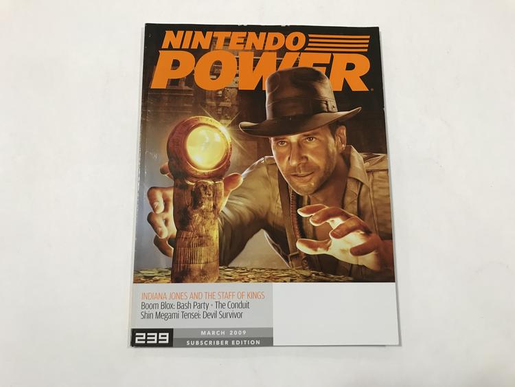 NINTENDO POWER GAMER MAGAZINE VOLUME 239 NO POSTER - INDIANA JONES & THE STAFF OF KINGS