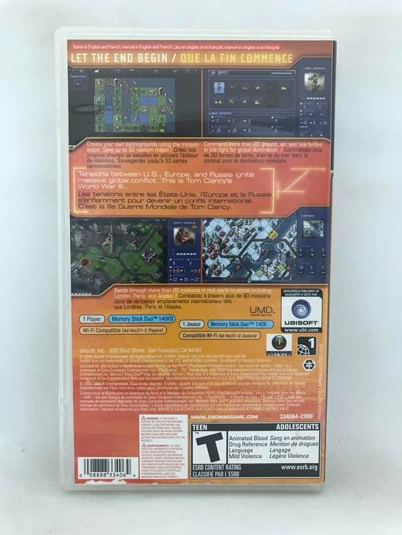 TOM CLANCY'S END WAR (COMPLETE IN BOX)