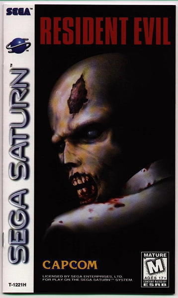SEGA SATURN RESIDENT EVIL (WITH BOX + COVER MANUAL)