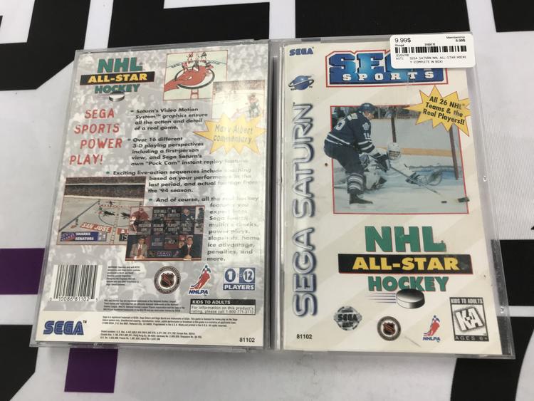 SEGA SATURN NHL ALL-STAR HOCKEY (COMPLETE IN BOX) (usagé)