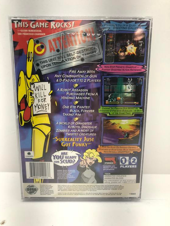 SEGA SATURN SCUD THE DISPOSABLE ASSASSIN (BRAND NEW / SEALED)