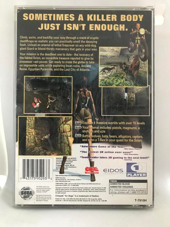 SEGA SATURN TOMB RAIDER (COMPLETE IN BOX)
