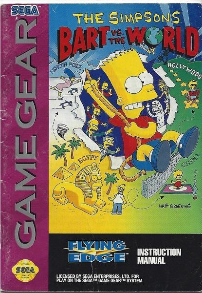 GAME GEAR THE SIMPSONS BART VS. THE WORLD (usagé)