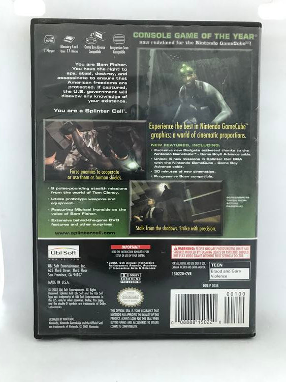 TOM CLANCY'S SPLINTER CELL (WITH BOX)