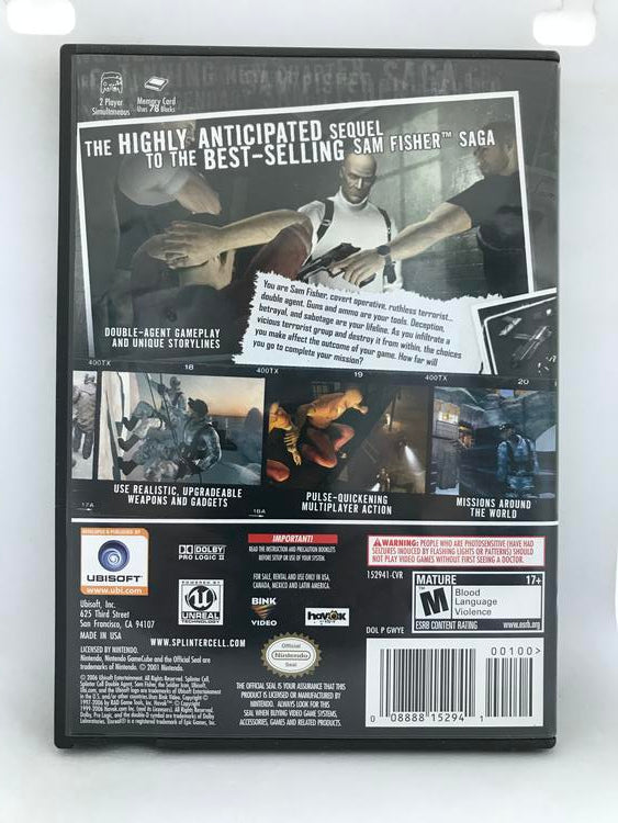 TOM CLANCY'S SPLINTER CELL DOUBLE AGENT (WITH BOX)