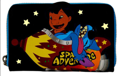 LOUNGEFLY DISNEY LILO & STITCH SPACE WALLET
