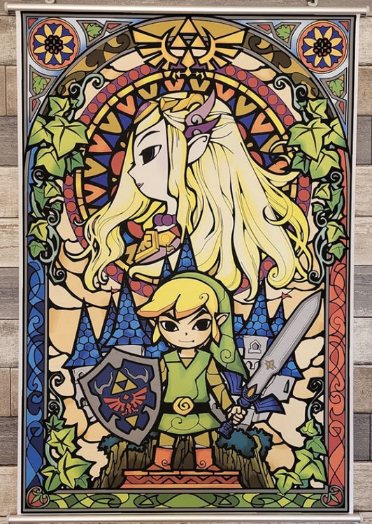 ZELDA WIND WAKER (TOILE MURALE) (usagé)