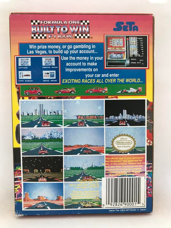 FORMULA ONE BUILT TO WIN (COMPLETE IN BOX)