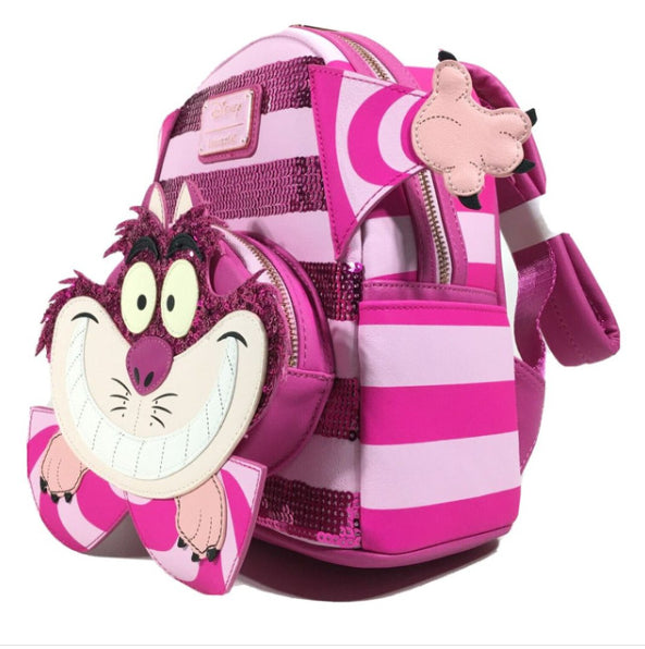 LOUNGEFLY DISNEY ALICE IN WONDERLAND CHESHIRE BACKPACK (usagé)