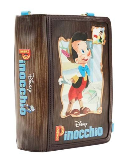 LOUNGEFLY DISNEY PINOCCHIO BOOK CROSSBODY BAG