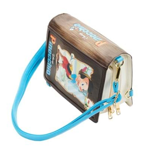 LOUNGEFLY DISNEY PINOCCHIO BOOK CROSSBODY BAG