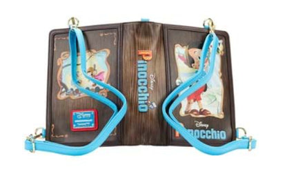 LOUNGEFLY DISNEY PINOCCHIO BOOK CROSSBODY BAG
