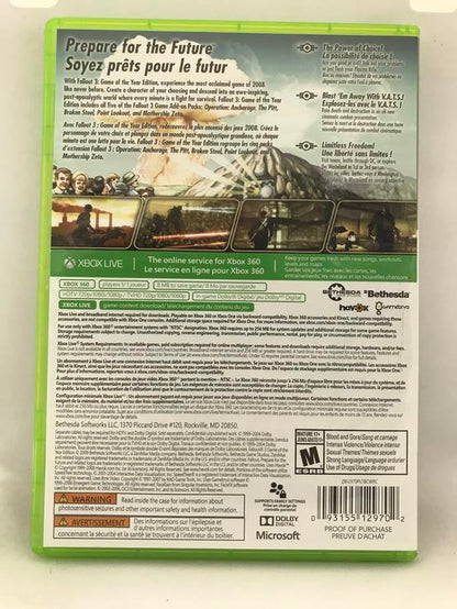 FALLOUT 3 GAME OF THE YEAR EDITION PLATINUM HITS (WITH BOX) (usagé)