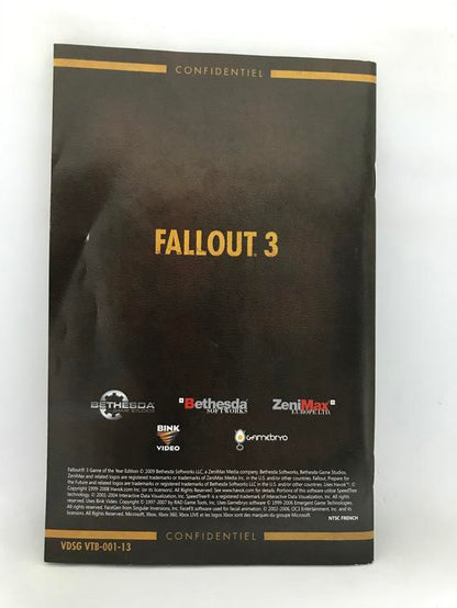 FALLOUT 3 GAME OF THE YEAR EDITION FRENCH (COMPLETE IN BOX) (usagé)