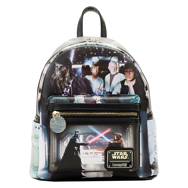 LOUNGEFLY STAR WARS A NEW HOPE FINAL FRAMES BACKPACK