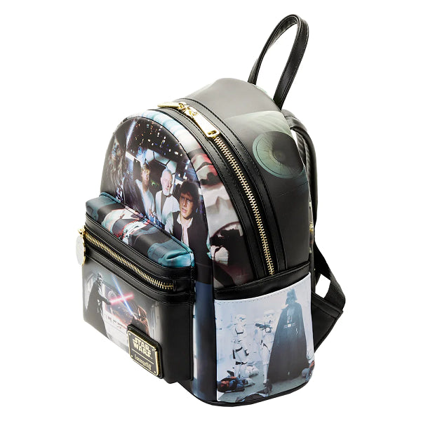 LOUNGEFLY STAR WARS A NEW HOPE FINAL FRAMES BACKPACK