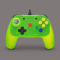 CONTROLLER WIRED XTREME GREEN BRAWLER RETRO FIGHTERS (N64)