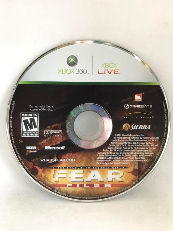 F.E.A.R. FILES (COMPLETE IN BOX) (usagé)