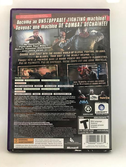 FIGHTERS UNCAGED KINECT (COMPLETE IN BOX)