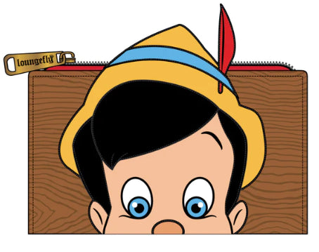 LOUNGEFLY DISNEY PINOCCHIO PEEKING FLAP WALLET