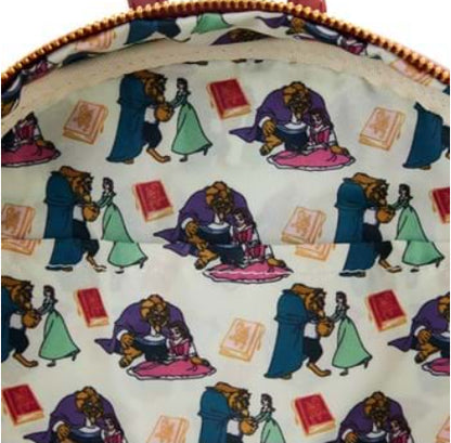 LOUNGEFLY BEAUTY & THE BEAST LIBRARY SCENE BACKPACK (usagé)
