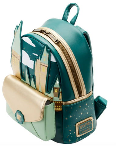 LOUNGEFLY HARRY POTTER GOLDEN HOGWARTS CASTLE BKPK (usagé)