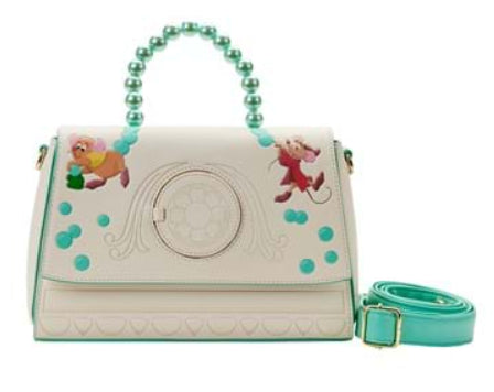 LOUNGEFLY DISNEY CINDERELLA GUS GUS AND JACK BEAD CROSSBODY (usagé)