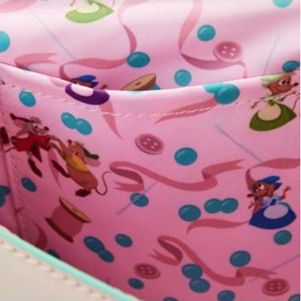 LOUNGEFLY DISNEY CINDERELLA GUS GUS AND JACK BEAD CROSSBODY (usagé)
