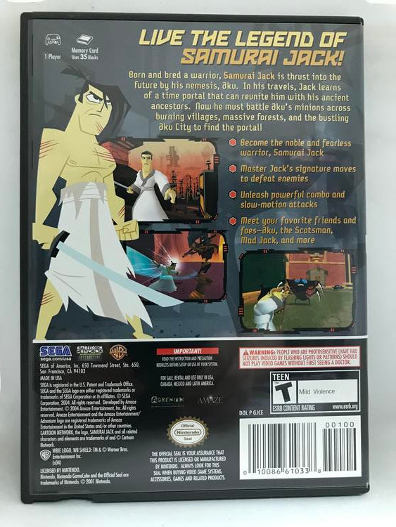 SAMURAI JACK THE SHADOW OF AKU (COMPLETE IN BOX)