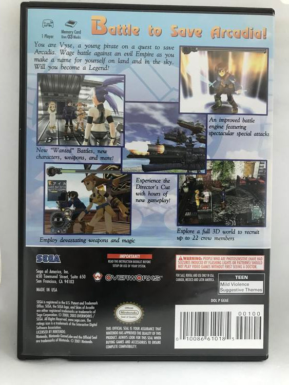 SKIES OF ARCADIA LEGENDS (COMPLETE IN BOX)