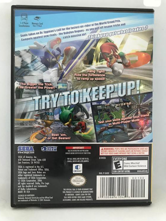 SONIC RIDERS PLAYER'S CHOICE (WITH BOX)