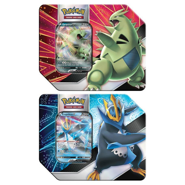 V STRIKERS TIN (POKEMON) (usagé)