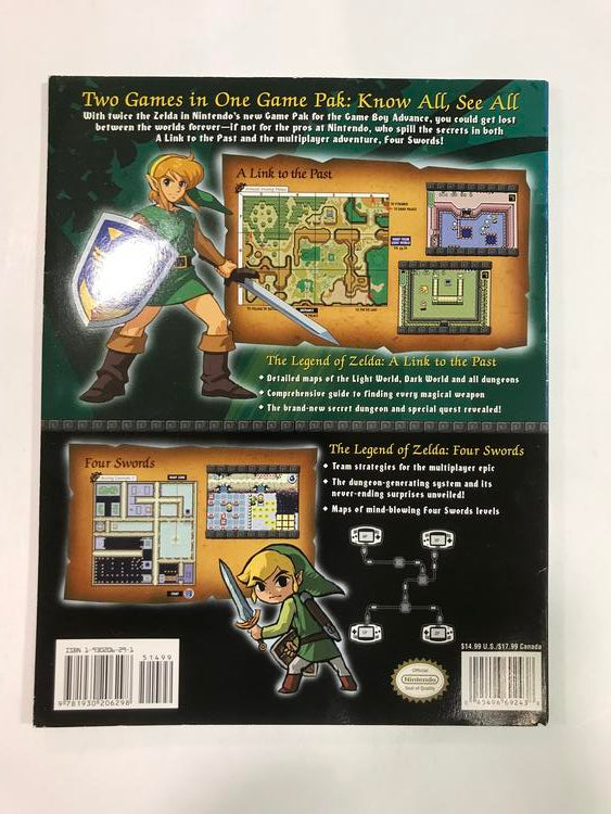 HINT BOOK THE LEGEND OF ZELDA A LINK TO THE PAST / FOUR SWORDS (usagé)