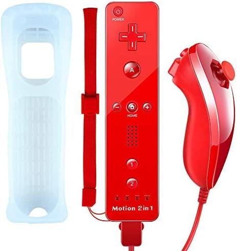 CONTROLLER REMOTE MOTION PLUS & NUNCHUK RED BUNDLE JOBBER (Wii)